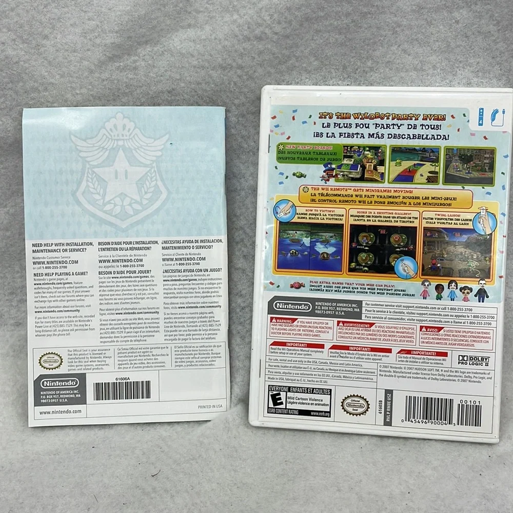 COPY - COPY - Wii Mario party 8 case and instructions booklet only